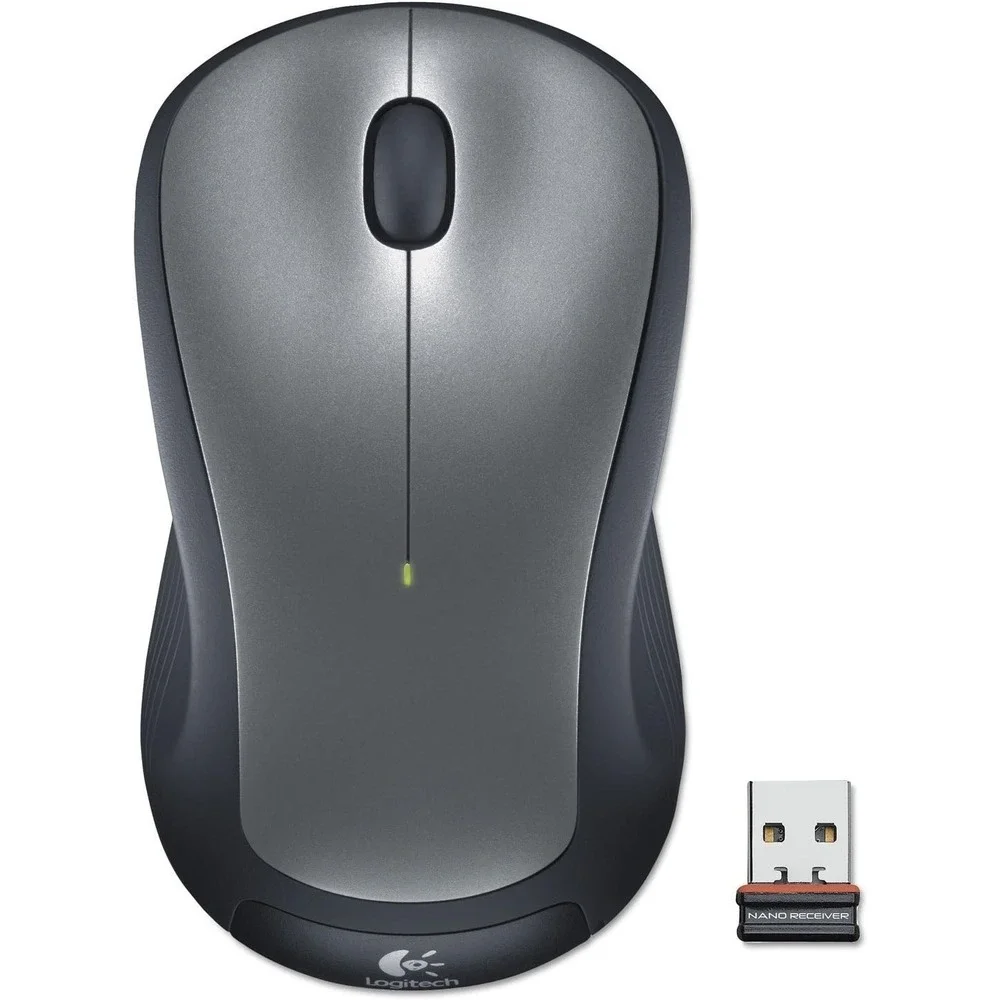 Logitech M310 Wireless Optical Full-Size Ambidextrous Mouse Silver (910-001675)